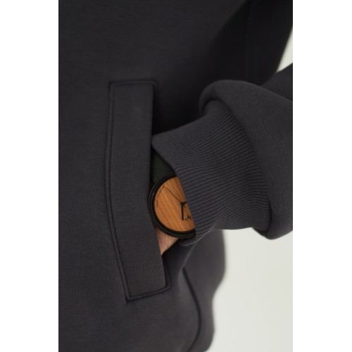 Худи мужская на молнии с орнаментом и буслом