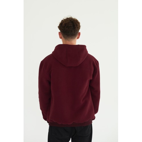 Худи мужская в бордовом цвете "Зубр"