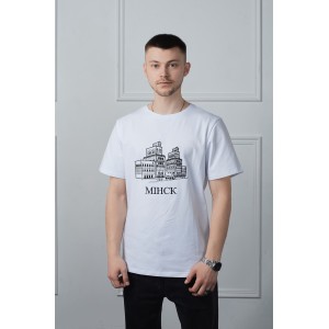 Футболка мужская белая " Минск"