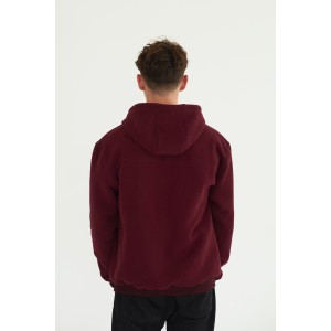 Худи мужская в бордовом цвете "Зубр"