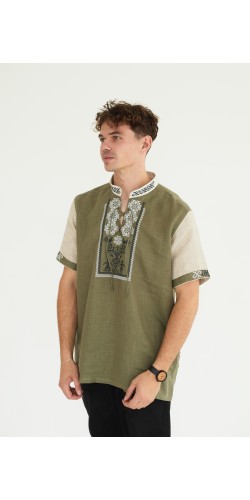 КОМБИНИРОВАННАЯ ВЫШИВАНКА ХАКИ