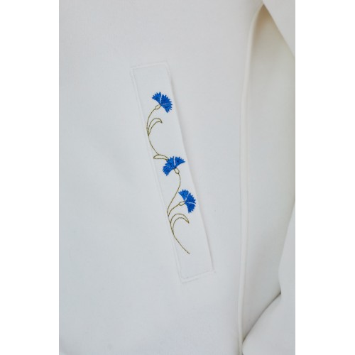 Худи женская с васильками , высокий воротник